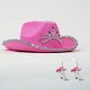 LEMONSODA Pink Tiara Cowboy Hat for Bachelorette Parties - 2 of 4
