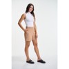 Lafidi Women’s Avia Hi-Rise Tailored Shorts, Flat Front Crepe Fabric, and Slash & Welt Pockets for a Polished Professional Look - 3 of 4