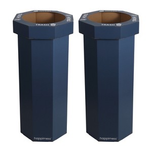 happimess Fleur 25-Gallon Traditional Classic Disposable Corrugated Cardboard Event Trash Can and Recycling Bin - 1 of 4