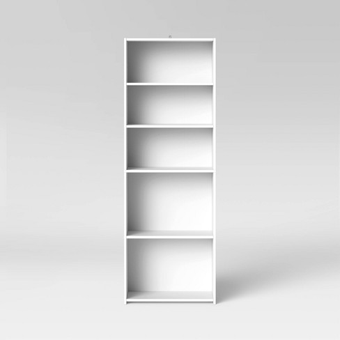 5 Shelf Bookcase White Room, Mayview Five Shelf Standard Bookcase White
