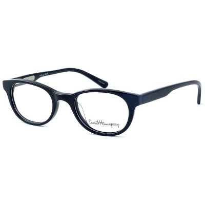 Ernest Hemingway H4632 45mm Women's Acetate Oval Designer Eyeglasses OR Blue Light Filter OR Reading Glasses in Black