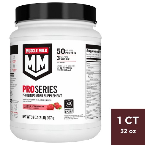 Muscle Milk Pro Series Protein Powder - Strawberry - 32oz : Target