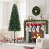 GustoWave Artificial Christmas Tree with Lights, Slim Pencil Xmas Tree, Pre-Lit Christmas Tree with Metal Stand, Xmas Decorations - 2 of 4