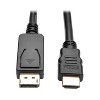 Tripp Lite 4K at 30 Hz DisplayPort™ 1.2 Male with Latch to HDMI® Male Adapter Cable, 6 Ft., Black, P582-006-V2 - 3 of 4