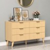 Belord 6 Drawer Double Dresser for Bedroom, Modern Wooden Dresser Chest with Golden Handles for Living Room and Entryway - 3 of 4