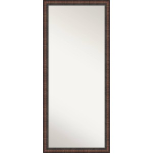 Amanti Art 28"x64" Non-Beveled Full Length Floor Leaner Caleb Brown Framed Mirror: Rustic Farmhouse Style, Polystyrene Frame - 1 of 4