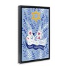 Stupell Industries Happy Hanukkah Dove & Florals Floating Frame Canvas Art - 2 of 4
