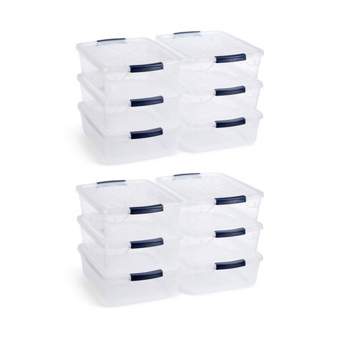 Space Solutions Bin Storage Cabinet with 16 plastic tote bins