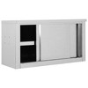 vidaXL Stainless Steel Kitchen Wall Cabinet - 35.4"x15.7"x19.7" - Durable, Easy to Clean, Suitable for Commercial Kitchens - 2 of 4