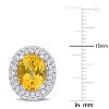 EVERLY JEWELRY | Sterling Silver 7 4/5 CT TGW Citrine White Topaz Fashion Post Earrings - 2 of 4
