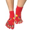 Wrapables Japanese Girl Cartoon Socks Five Toe Socks (Set of 3) - 2 of 4