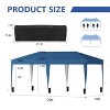 SUGIFT 10' x 20' Pop Up Canopy Tent, Outdoor Instant Gazebo Sun Shade Shelter with Carry Bag, for Catering, Events, Wedding, Backyard BBQ,  Blue - 2 of 4