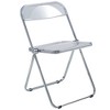 LeisureMod Lawrence Modern Acrylic Folding Dining Chair with Metal Frame, Compact and Lightweight Seating - 2 of 4