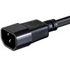 Monoprice Heavy Duty Power Cable - 1 Feet - Black, IEC 60320 C14 to IEC 60320 C15, 14AWG, 15A, SJT, 100-250V, For Powering Computers, Monitors - 3 of 4