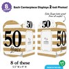 Big Dot of Happiness We Still Do 50th Wedding Anniversary Photo Holder Centerpieces, 4x6 Picture Display Box, White & Gold Table Decoration, 8 Ct - 3 of 4