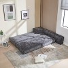Modular Chaise Lounge Freely Combinable Sleeper Sofa Bed Daybed Lazy Sofa Couch, Space-saving, Chenille Upholstered-ModernLuxe - 2 of 4