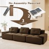 117" Modern Modular Sectional Sofa for Living Room, Corduroy Fabric,Oversized 3-Seater Couch with Deep Seat, No Assembly,Camel - 4 of 4