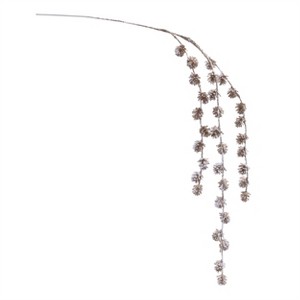 Snowy Hanging Pinecone Spray (Set of 6) - 1 of 2