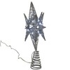 Kurt Adler 11-Inch Pre-Lit Twinkling LED 60-Light Silver Starburst Tree Topper - image 2 of 4