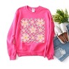 Simply Sage Market Wavy Checkered Flowers Sweatshirt - 3 of 4