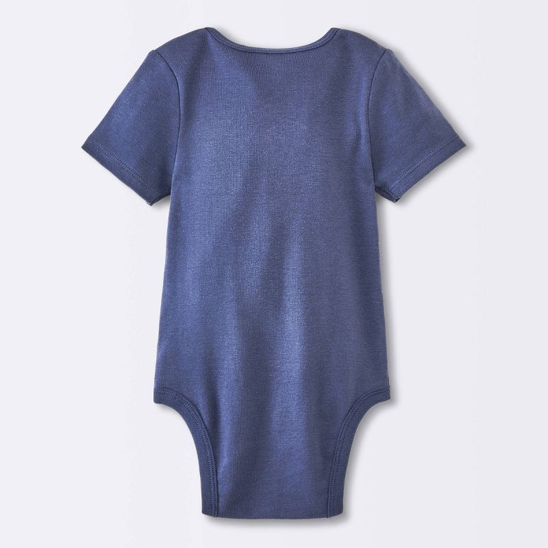 Baby Boys' 6pk Go & Grow Short Sleeve Cotton Bodysuit - Cloud Island™ Blue, 3 of 6