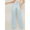 Women's Leticia Super High Rise Raw Edge Jeans - Vibrant Miu - 3 of 4