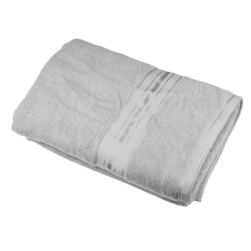 Unique Bargains Soft Absorbent Cotton Bath Towel Classic Design 55.12''x27.56'' for Bathroom Shower 1Pc, 1 of 7