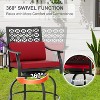 Acekool 2-Pack Outdoor Swivel Bar Stools with Cushions, 360° Rotating Counter Height Patio Chairs with Armrest & Backrest - 3 of 4