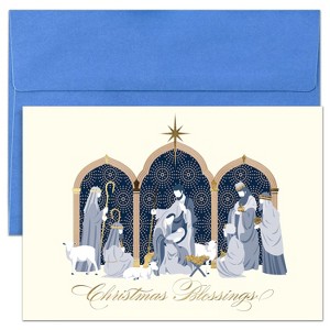 Masterpiece Studios Petite Christmas Holiday Cards, Blessed Birth 16 Cards/Envelopes, 4" x 6" - 1 of 1