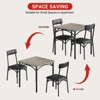Dining Table Set for 2 with Upholstered Chairs, Kitchen Table and Chairs for 2, 3 Piece Dining Room Table Set - 3 of 4
