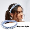 Unique Bargains Women's Fashion Faux Pearl Braided Tape Headband Hairband 0.79 Inch Wide 1 Pc - 2 of 4