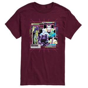 Men's - Disney - Villians Group Vapor Wave Short Sleeve Graphic T-Shirt - 1 of 4