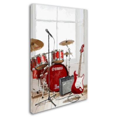Trademark Fine Art -The Macneil Studio 'Drums and Guitar' Canvas Art