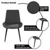 Sapphtopaz Modern Simple Wooden Dining Chairs Set, Side Chairs Kitchen Chairs with Black Metal Leg for Dining Room, Kitchen - 4 of 4