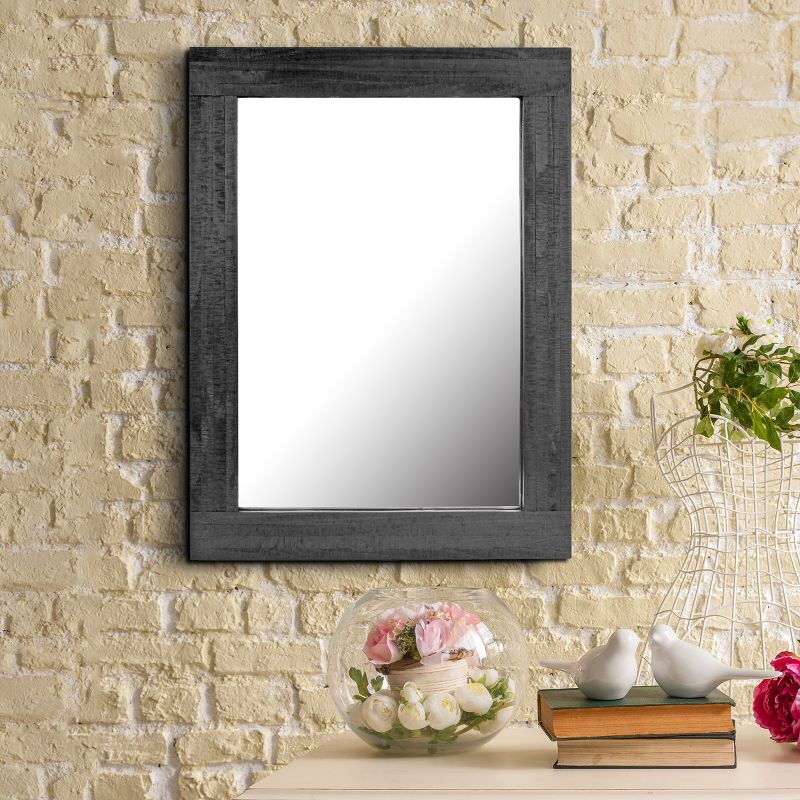 Rectangle Worn Wood Decorative Wall Mirror - Stonebriar Collection, 4 of 7