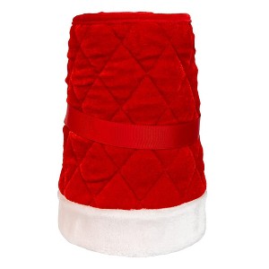 Kurt Adler luxurious 10 x24-Inch Quilted Red Velvet Tree Collar - 1 of 4