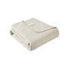Oversized Quilted Throw Ivory 60x70in - 3 of 4