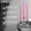 12 inch Taper Candles Set of 12 - Dripless and Smokeless Candle Unscented - Slow Burning Candle Sticks Are Perfect As Thanksgiving Taper Candles - 3 of 4
