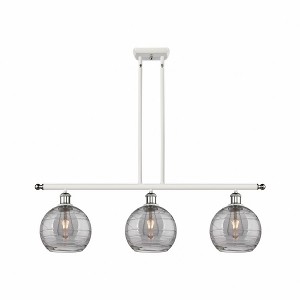 Athens Deco Swirl - 3 Light Island In Industrial Style-11 Inches Tall and 36 Inches Wide - 1 of 1