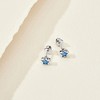 Girls' CZ Bezel Star Screw Back Sterling Silver Earrings - In Season Jewelry - 4 of 4