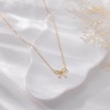 Gold Necklace for Women - HTUTWOO™ Bow Necklace, 14K Dainty Gold Necklace, Cute Small Tiny Bow Pendant Choker Chain Necklace - 4 of 4