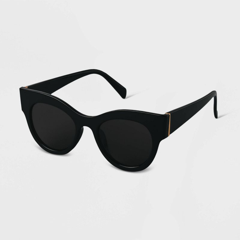Women&#39;s Cateye Sunglasses - A New Day&#8482; Black, 2 of 3