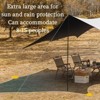 DOMETOUR outdoor sunscreen tent canopy, butterfly-shaped silver-coated sunscreen and rainproof tent, picnic camping party leisure tent - 3 of 4