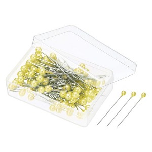 Unique Bargains Pearlized Sewing Stainless Steel Ball Head Needle Straight Quilting Pins - 1 of 4