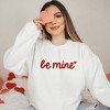 Simply Sage Market Women's Graphic Sweatshirt Be Mine Cursive Heart - 2 of 3