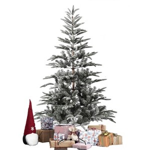 SKONYON 7ft Fir Artificial Christmas Tree with 700 Branch Tips for Home Holiday Decor, Green - 1 of 4