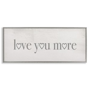 Stupell Industries Love You More Romantic Phrase Heart Typography Black Framed Giclee Art - 1 of 4