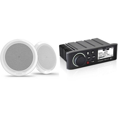 Fusion MS-RA70N Marine Entertainment System with Bluetooth & NMEA 2000 with Bluetooth with Fusion 1 Pair EL-F653W EL Series 6.5" 2-Way Marine Coax ...