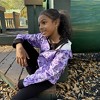 The Pink Picket Fence Suzie Dino Hoodie for Girls – Lightweight Zip-Up Jacket – Hand-Painted Dinosaur Print - 3 of 4