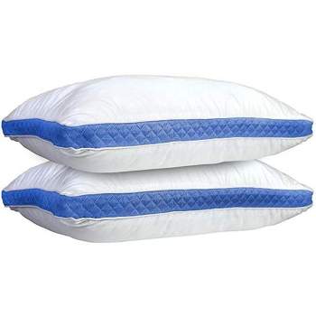 Utopia Bedding Bed Pillows for Sleeping Queen Size (Blue), Set of 2,  Cooling Hotel Quality, Gusseted Pillow for Back, Stomach or Side Sleepers